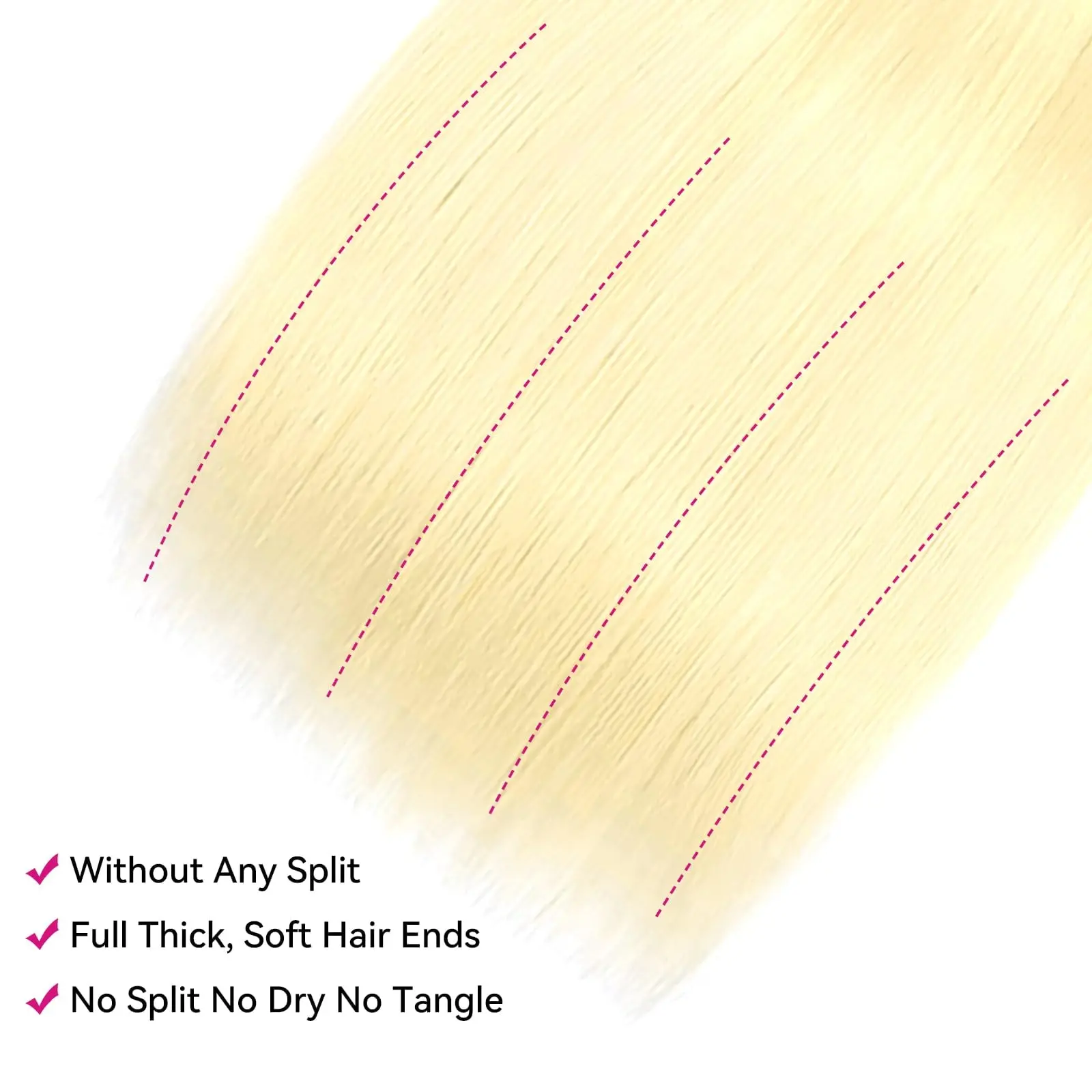 Natural Human Hair #613 Straight Human Hair Braiding Bulk Extensions No Weft Bundles For Women Extensions