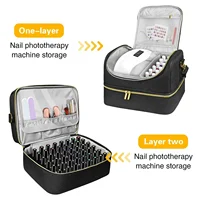 Sac de rangement pour vernis à ongles, 60/30 bouteilles, Kit de soins cosmétiques portables pour maquillage, Nail Art, outil de soins des ongles, sac d'huile essentielle, boîte de rangement 3