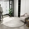 Solid Color Round Living Room Carpets Art High-end Luxury Bedroom Carpet Minimalist Dark Green Rug Short Plush Soft Rugs Tapete 4