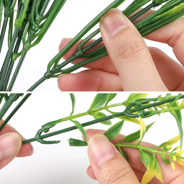5PCS Artificial Flowers for Outdoor Decoration Spring Summer Decoration UV Resistant Plastic Greenery Shrubs Home Garden Decor 3