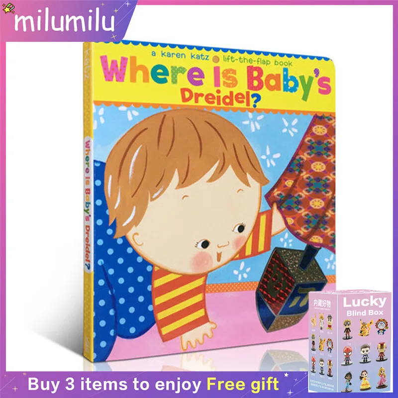 

Where Is Baby's Dreidel ？Karen Katz Original English Picture Board Book For Kids
