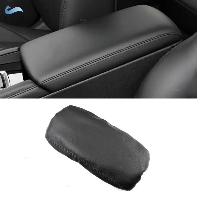 

Для Mazda 3 2019 2020 2021 Автомобильная черная кожаная внутренняя центральная консоль из микрофибры крышка подлокотника Защитная отделка