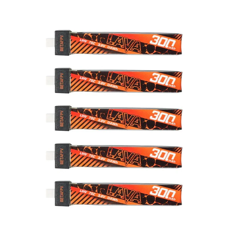 BETAFPV LAVA 1S 260 300 450 550 мАч 75C Батарея BT2.0 Разъем для гоночных самолетов FPV-дронов thumbnail 6