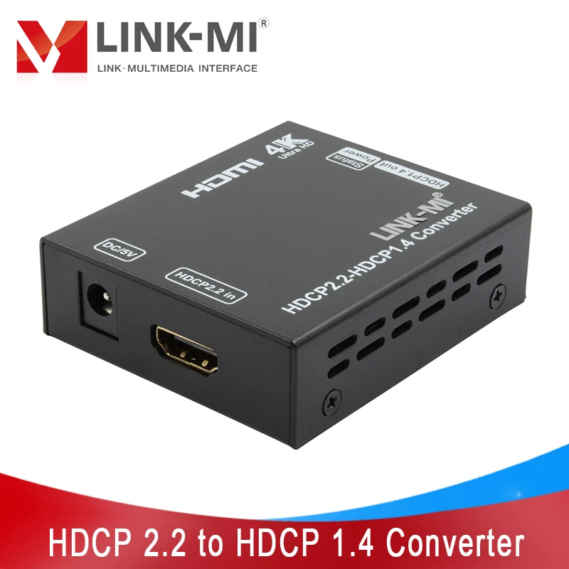 LINK-MI HDCP 2.2 to 1.4 Converter HDMI to HDMI YUV 4:2:0 UHD 4Kx2K Video Format Up to 1080p/4K /3D Video HDCP 2.2 to HDCP 1.4