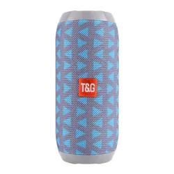 Waterproof Portable Bluetooth Speaker with TWS Pairing and Stereo Bass (Blue triangle)