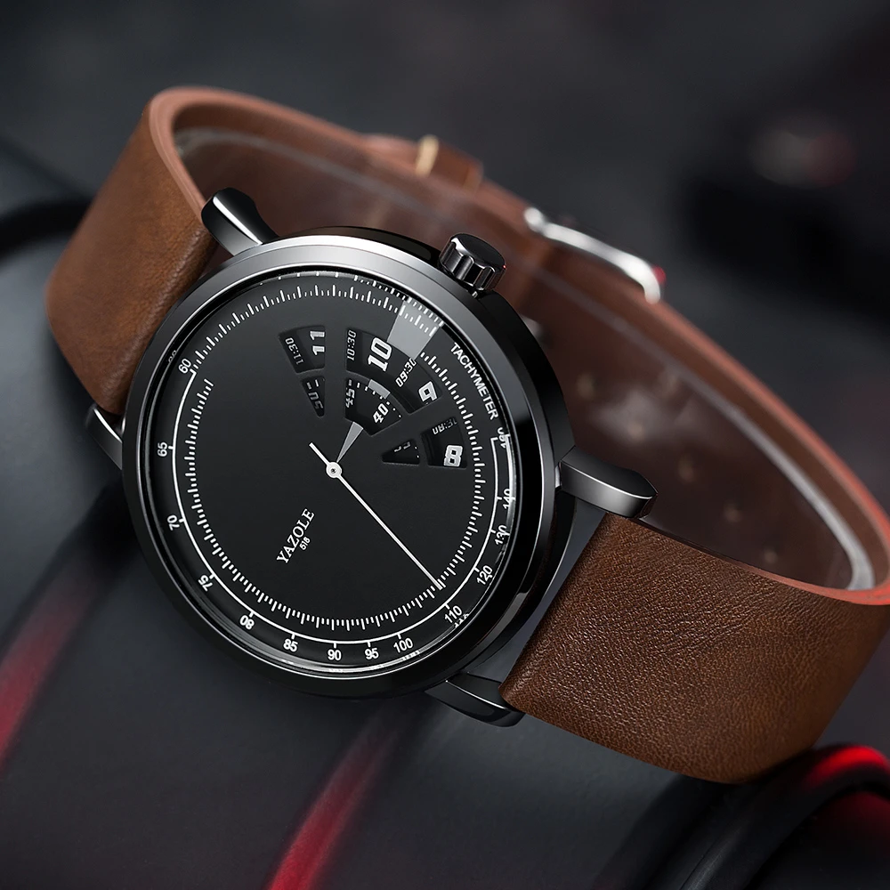 2022 Luxury Fashion Men's Watches Business Casual Leather Quartz Watch for Men Military Wristwatch Male Clock Relogio Masculino