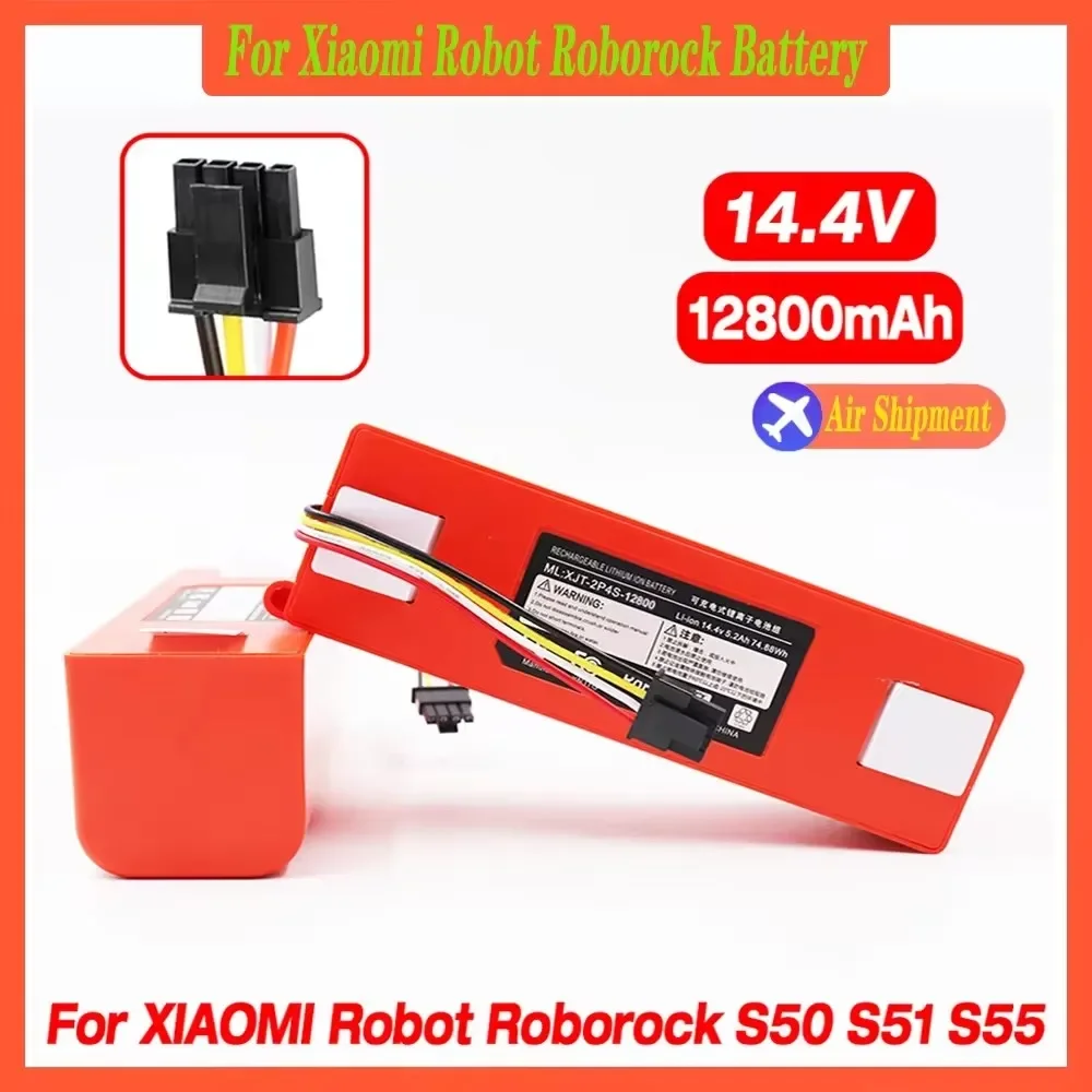 14.4V 6500mAh Replacement Battery For Roborock S6 S7 MaxV Q5 Q7 MAX Robot Vacuum Cleaner Accessories Parts Original