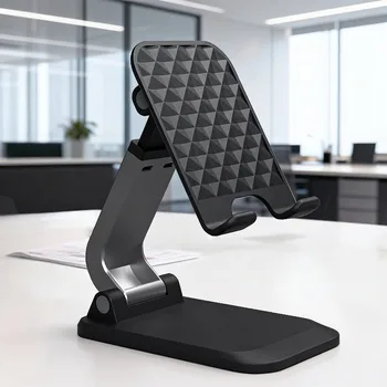Supporto pieghevole per cellulare da scrivania, supporto per telefono completamente regolabile, supporto portatile per cellulare, supporto da scrivania per tutti i telefoni
