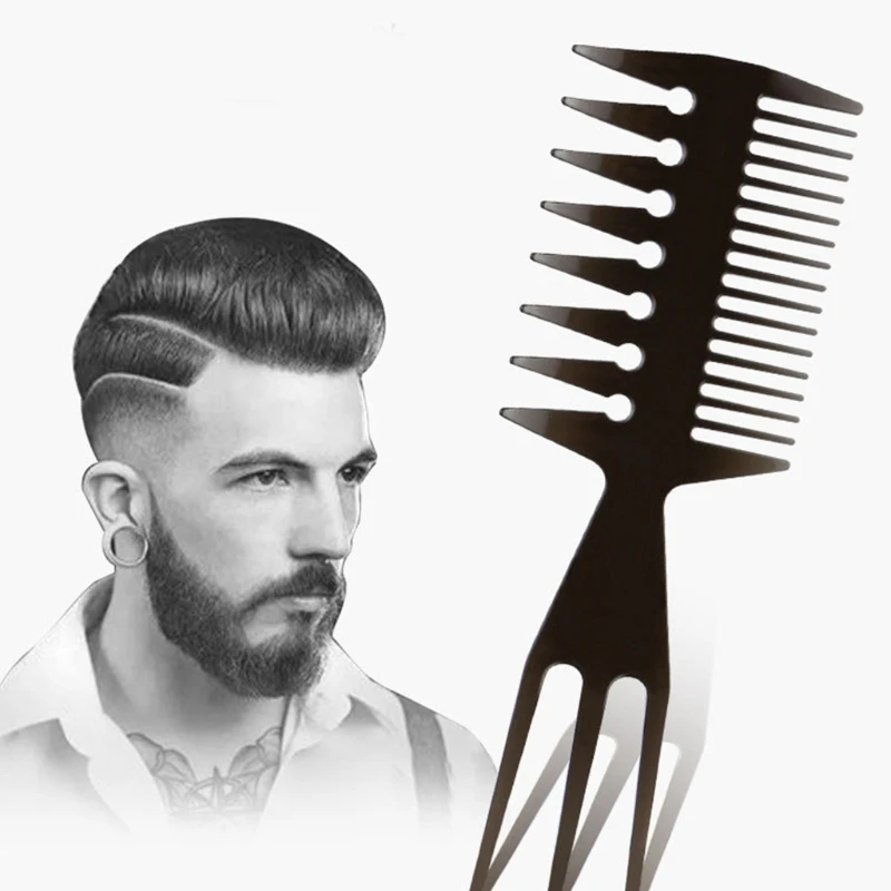 2022 New Retro Men's Oil Head Comb Double Sided Haircut Shape Texture Combs  Detangling Hairstyle Styling Tool for Men - AliExpress