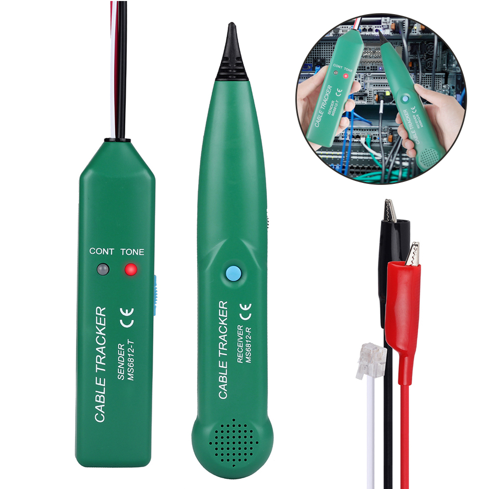 MS6812 Diagnostic Tools Cable Tracker LAN Detector 1.5KHZ Sender Continuity Test Device 100HZ-300KHZ Receicer