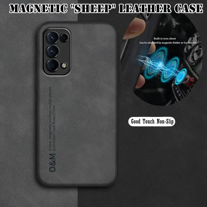 Luxury Magnetic Leather Phone Case with Built-in Magnet and Soft Cover