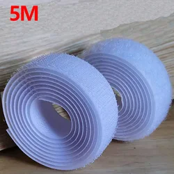 Versatile Sew - On Hook & Loop Tape | Durable Nylon Fabric Strap, 20 - 50mm Wide, for DIY Crafts, Sewing, and Home Decor (White 5Meter)