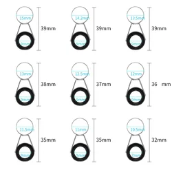 9 - Piece Fishing Rod Guide Repair Kit with Telescopic Line Ring Eyelets (M 39mm - 32mm 9PCS)