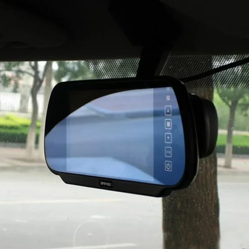 Monitor LCD HD da 7 Pollici per Auto, Schermo per Parcheggio Veicoli con 2 Ingressi AV, Display Automatico per Assistenza, Utilizzabile con Sistema di Telecamera Posteriore - immagine 3