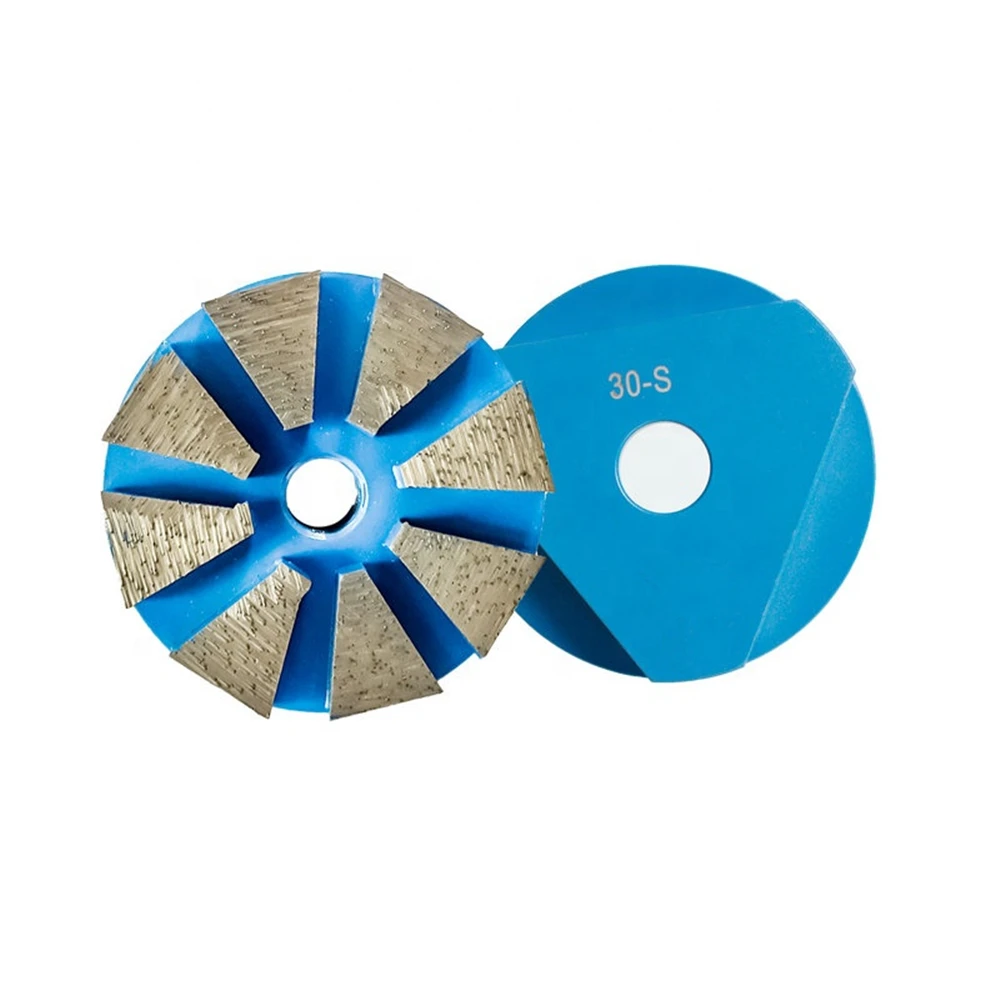 

Triangle EZ Change Quick Lock Floor Grinding Pads 4 Inch Diamond Stone Disc Metal Polishing Puck For Concrete 9PCS