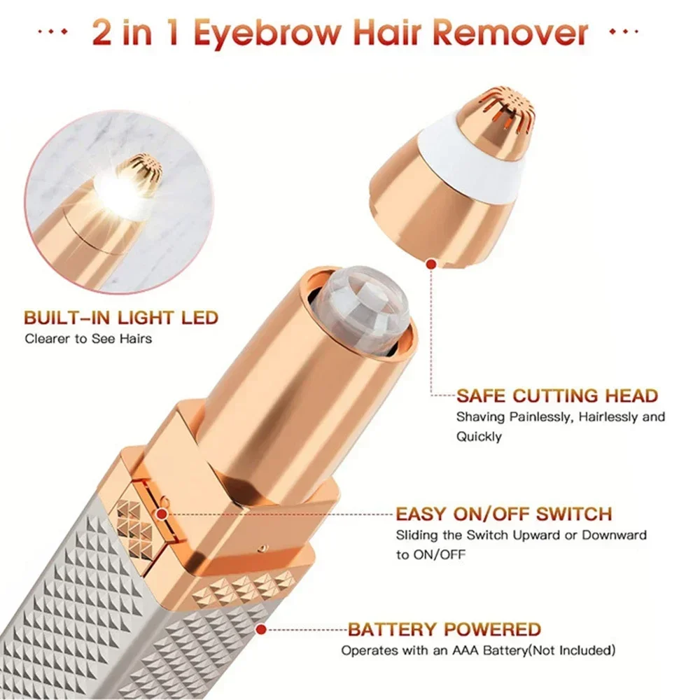 4 In 1 Facial Electric Shaver For Women Eyebrow Trimmer Body Epilator Rechargeable Painless Eyebrow Nose Bikini Hair Epilator 6