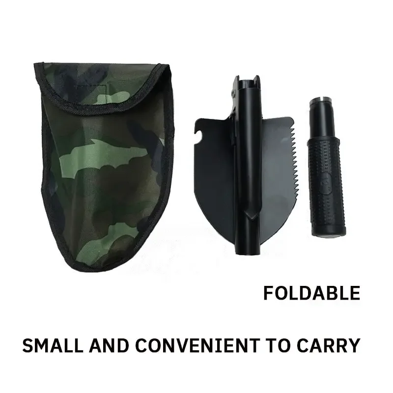 1PC Engineer Shovel – Multifunctional Military Folding Shovel with Pickaxe, Outdoor Vehicle Camping & Fishing Survival Tool 5