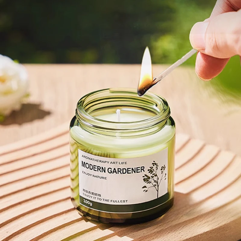 Tea Aroma Candle Gift For Home Bedroom Long Lasting Fragrance Expansion Plant Soy Wax Fragrance Ornament With Air Purification