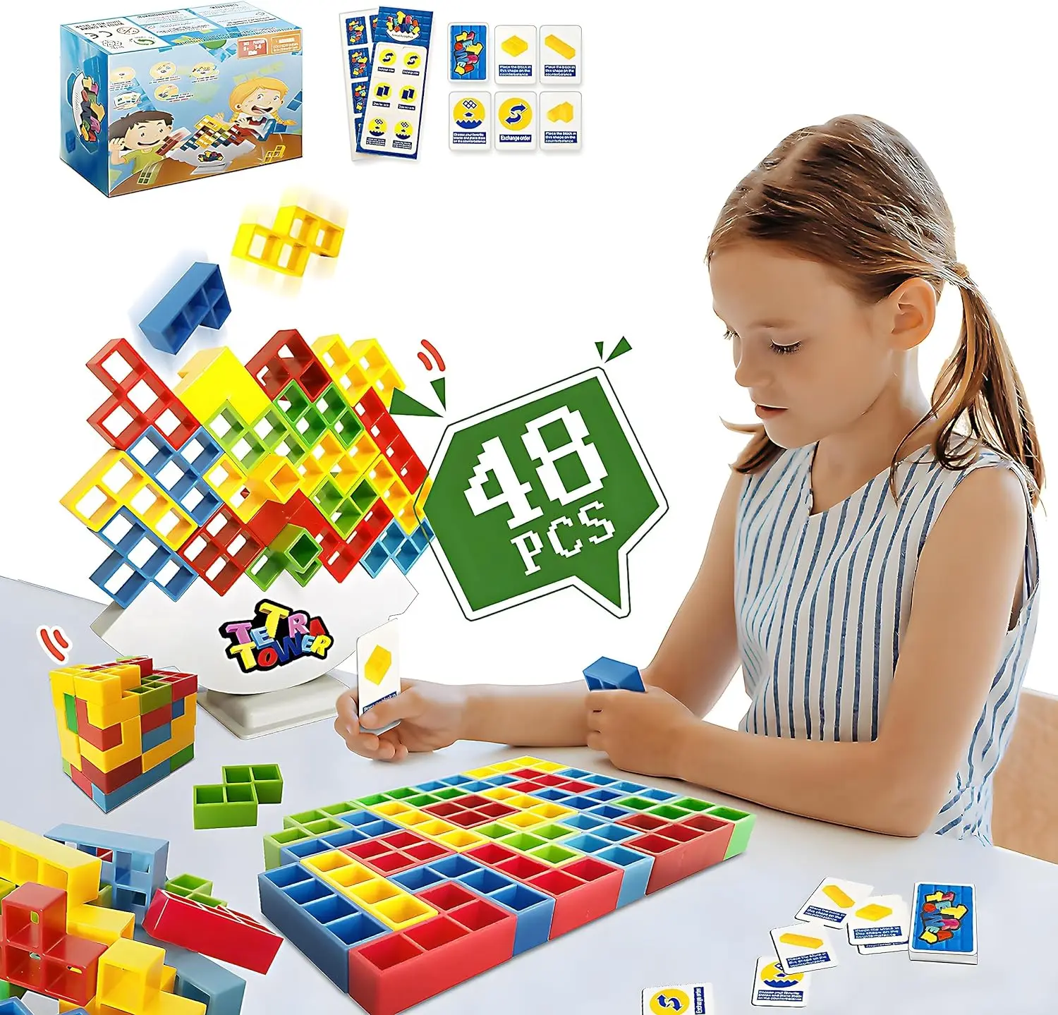 48Pcs-Tetra-Tower-Balance-Stacking-Blocks-Building-Board-Games-for-Kids ...