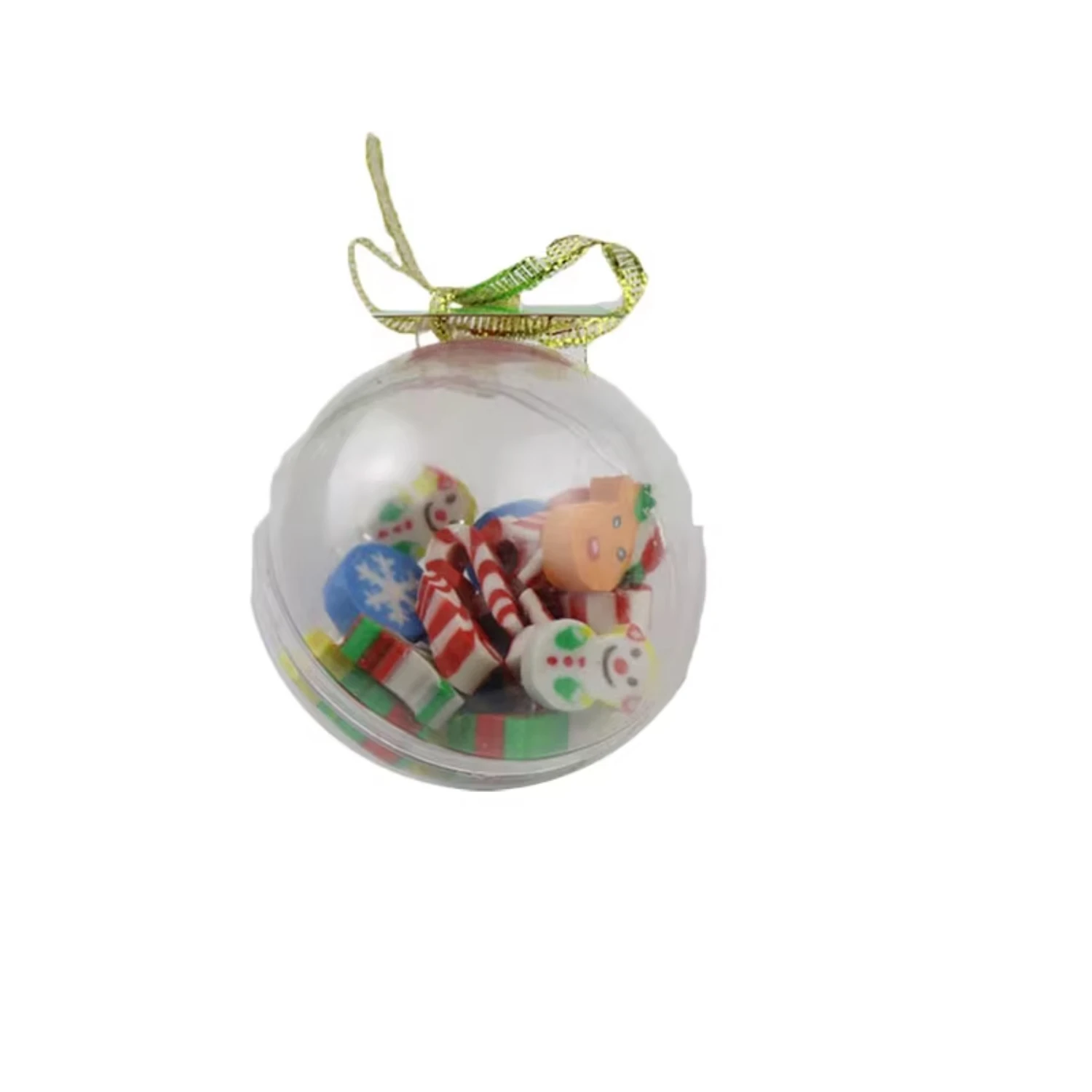 Small Christmas Spherical Eraser as Prize for Kindergarten Pupils Christmas Decorations and Activity