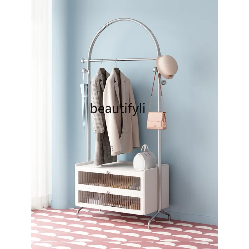 

Multifunctional Coat Rack Entry Entrance Open Hang Drying Clothing Shoe Cabinet Storage Creative Floor Hanger cabinet furniture