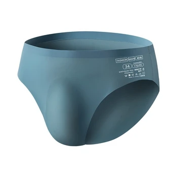 Slip senza cuciture in seta di ghiaccio da uomo Estate nuove mutandine intimo traspirante alla moda ultrasottili trasparenti sexy ad asciugatura rapida 1