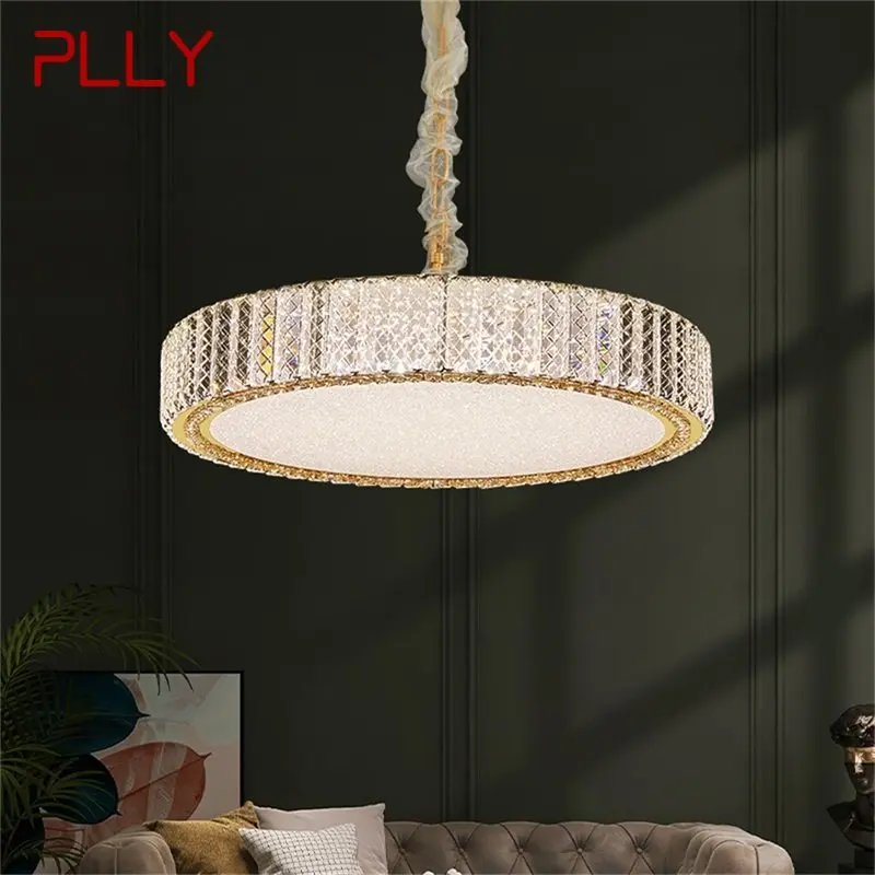

PLLY Postmodern Pendant Light Round LED Luxury Crystal Fixtures Decorative For Dinning Living Room Bedroom Chandeliers