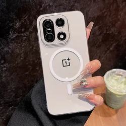 Luxury Transparent HD Clear MagSafe - Compatible Phone Case - Original Hard for OnePlus Ace 3 (Clear)