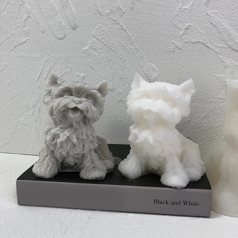 

Little Dog Chocolate Fondant Candle Silicone Molds Epoxy Resin DIY Ornaments Making Soap Melt Resin Clay Home Decoration