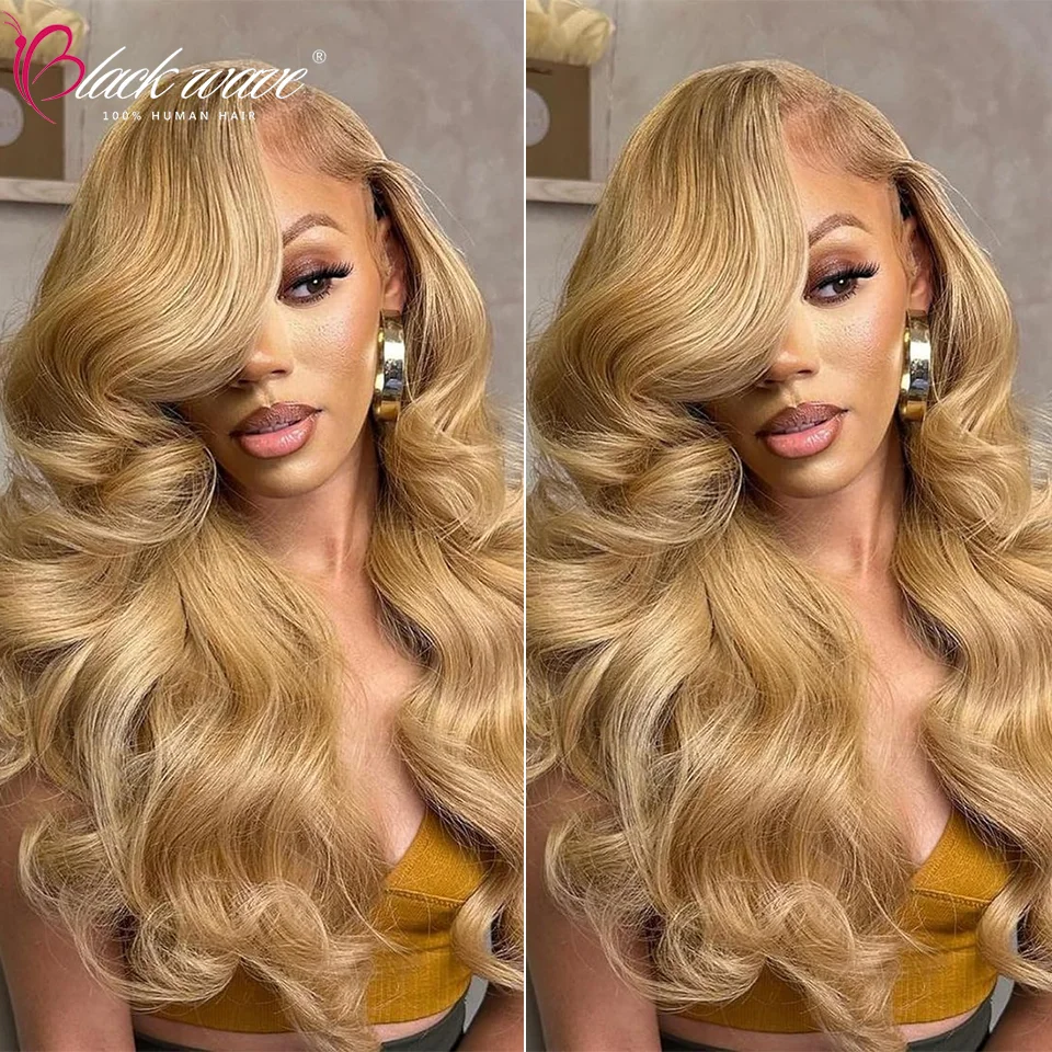 

613 Honey Blonde Human Hair Wig Body Wave 13x4 13x6 Frontal Wig 4x4 Lace Closure Transparent Lace Brazlian Remy Hair 180 Density