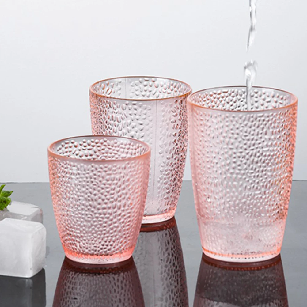 5Pcs Clear Acrylic Drinking Cups Stackable Beer Cup Cocktail Cups Water Tumbler double wall glass cup plastic shot glass