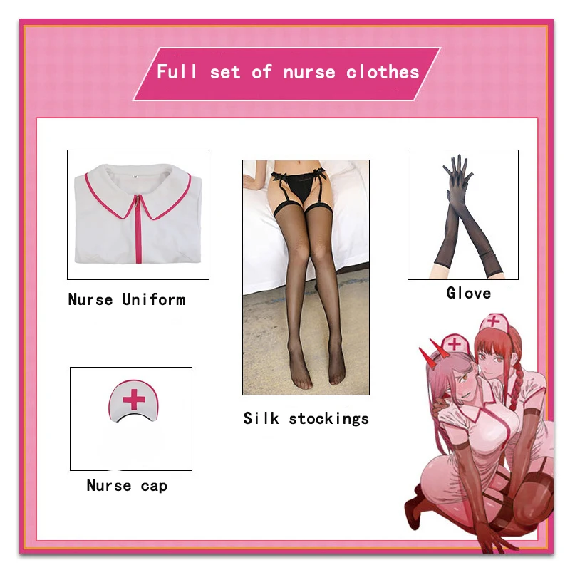 Chainsaw Man-Inspired Himeno Nurse Cosplay Costume for Women