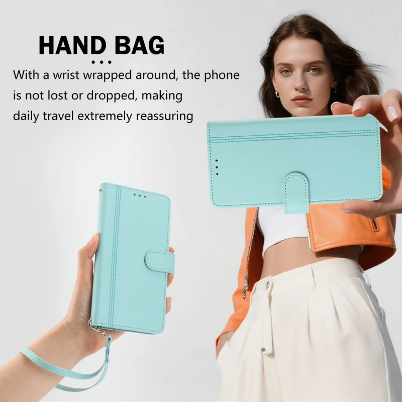 Elegant PU Leather Wallet Flip Phone Case Cover