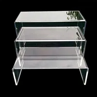 U-shaped Acrylic Display Risers Steps Acrylic Display Stand Anti-Corrosion Clear Showcase Display Shelf for Figure Collection 2