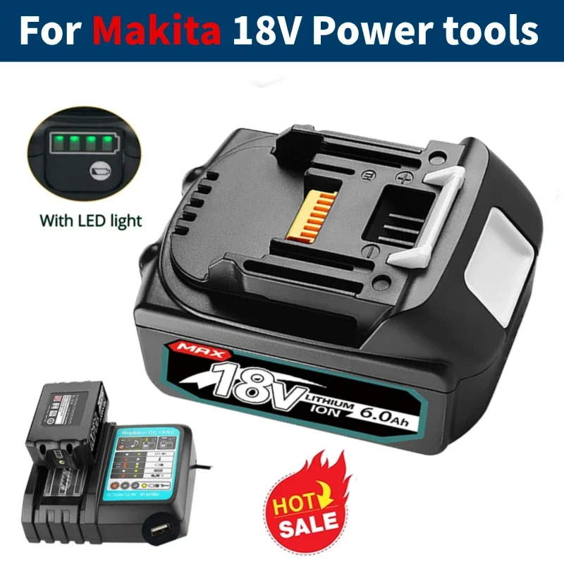 

2024 18V 8Ah for for Makita With LED lithium replacement LXT BL1860B BL1860 BL1850 for Makita rechargeable power tool