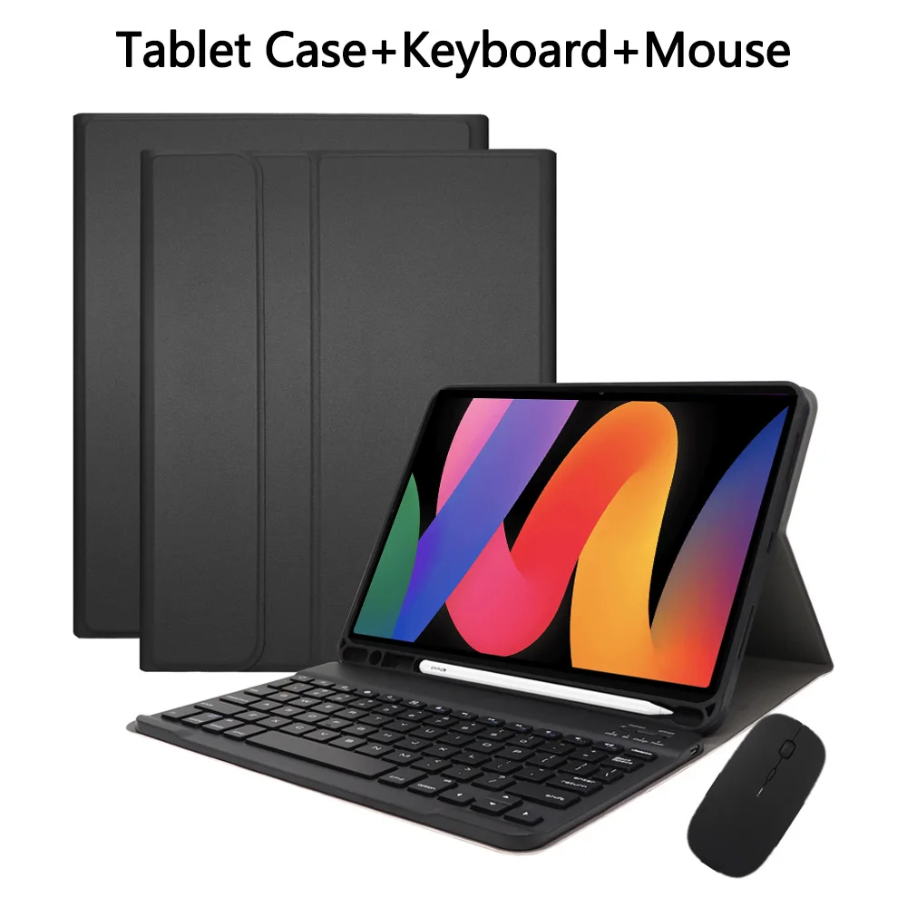 Versatile Keyboard Case with Detachable Bluetooth, Multi-Angle Stand, and Pen Holder