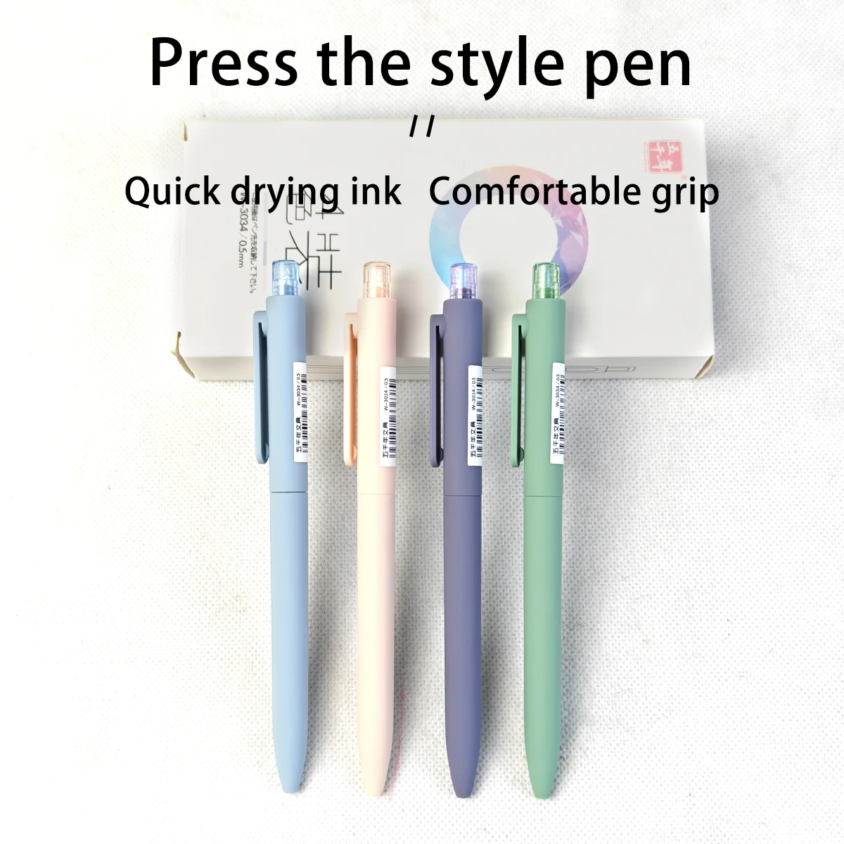 Retro Morandi Retractable Gel ink Ballpoint Pen,Extra Fine Point Black ink Smooth Writing Quick Dry Japan Mikuni ink Refills