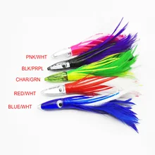 1pc 오징어 스커트 소프트 낚시 미끼 14cm/32g 야간 낚시 미끼 문어 깃털 스커트 참치 사이에 대한 인공 아크릴 미끼