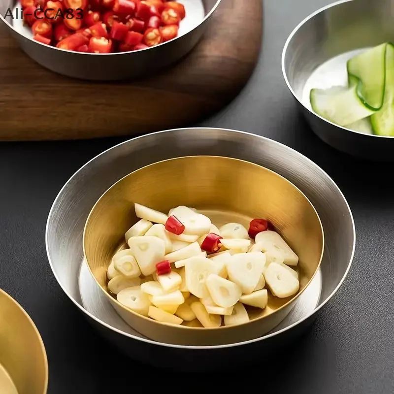 1Pc Stainless Steel Salad Bowl Cooking Plate Household Egg Beating Baking Kitchen Utensil Basin Kimchi Bowl Rice