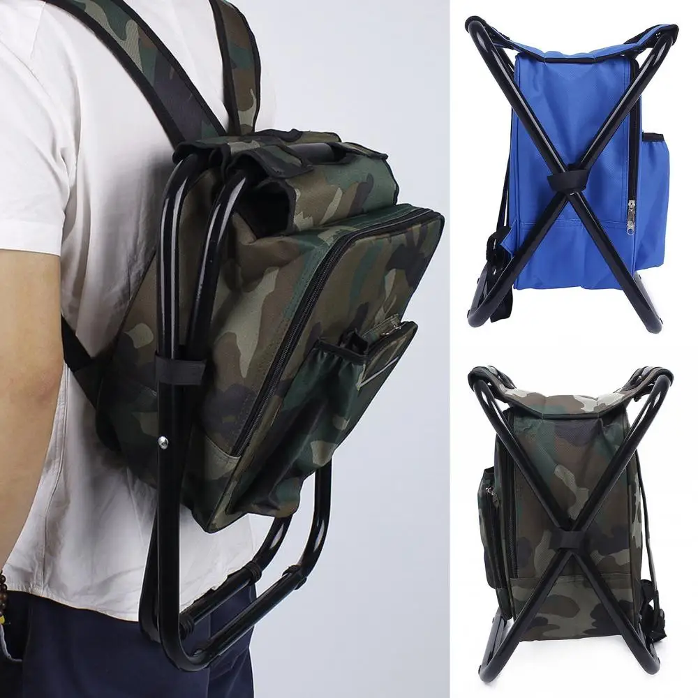 Backpack Portable Fishing Chair Folding Stool Cooler Insulated Picnic Bag Seat