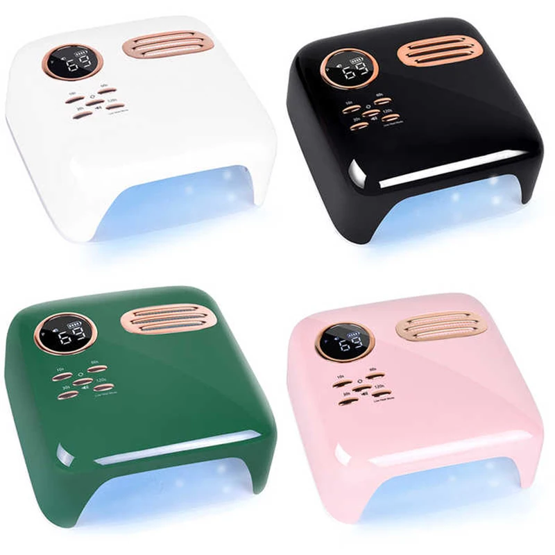 

Dropship Wireless Uv Nail lamp Updated Battery Long Lasting 15600mah Nail Dryer 72W Rechargeable Uv Led Nail Dryer Salon Nail
