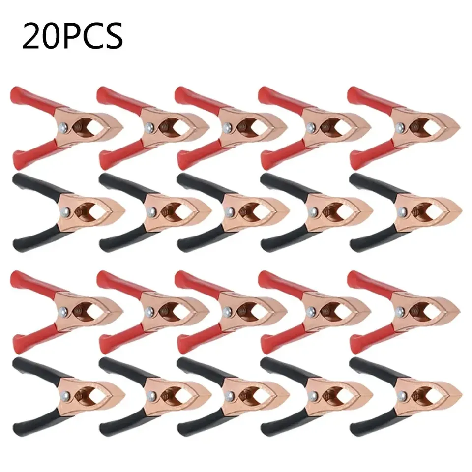 30A 25mm Open Size Car Clips Insulated Crocodile Clips For Battery Chargers Cable Voltage Testing Cable Terminal