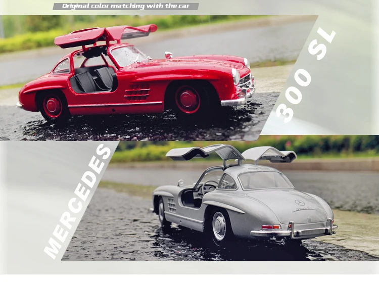 Mercedes-Benz 300SL 220 230SL 1:24 Ölçekli Model Araba