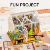 Robotime Rolife Dreamy Garden House 3D Puzzle DIY Miniature Dollhouse Kit Crafts Hobbies Bookshelf Decorative Objects DG163 4