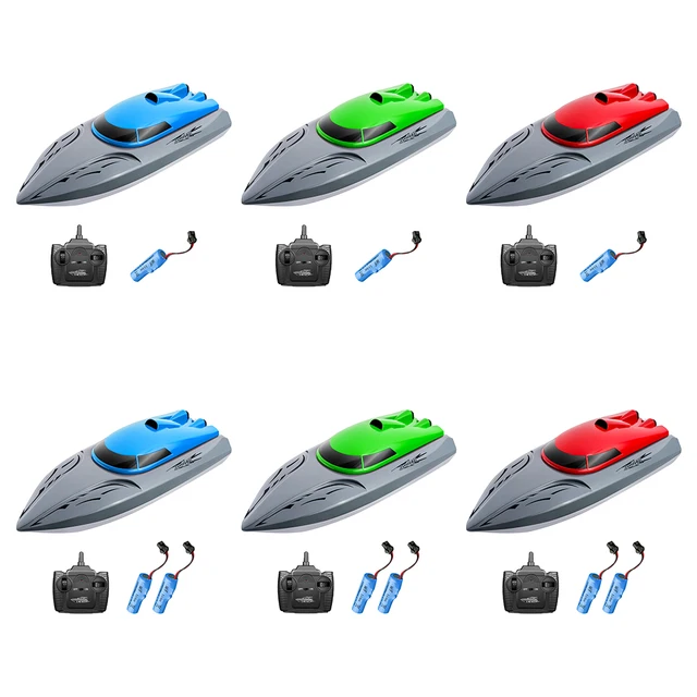 20km/h Waterproof RC Speedboat 3.7V Battery 2.4G High Speed Electric Racing Ship Remote Control Toys for Children 5