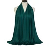 Écharpe Hijab en Jersey de coton Modal de qualité supérieure, châle musulman Long, Turban doux uni, bandeau pour femmes, bandeau africain 170x60cm