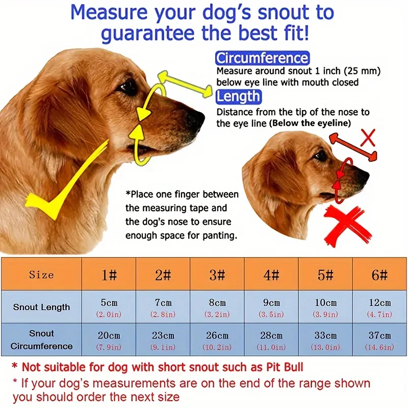 Adjustable Dog Muzzle Breathable Basket Muzzle with Reflective Tape Durable Chew-Proof Pet Muzzle for Safety