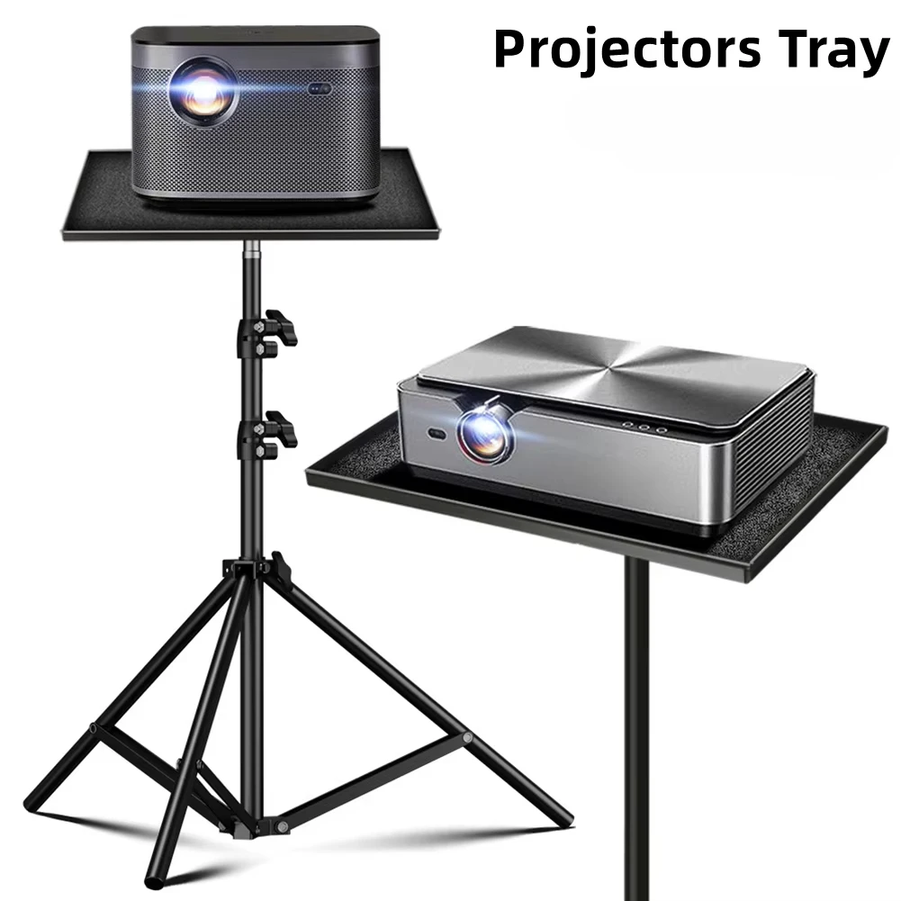 1PC Projectors Tray Tripod Stand Sound Card Projectors Tray Platform Holder Black Plastic 1/4in Screw Adapter