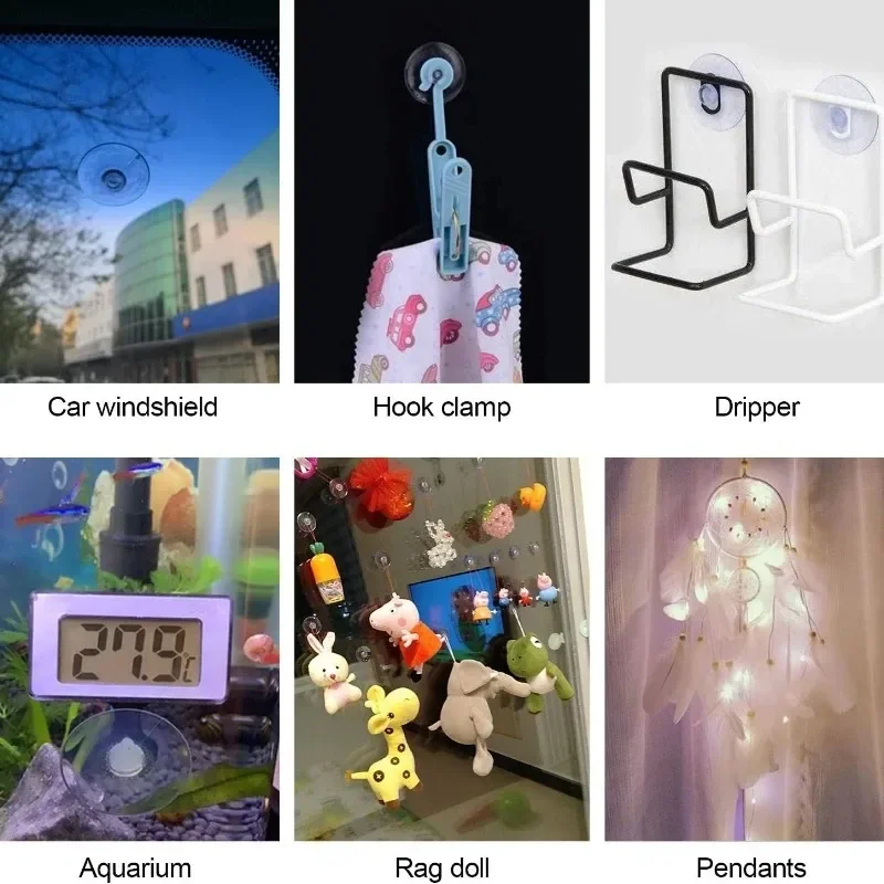 Mushroom head suckers hanging hooks for window wall strong vacuum sucker towel hanger glass suction cup