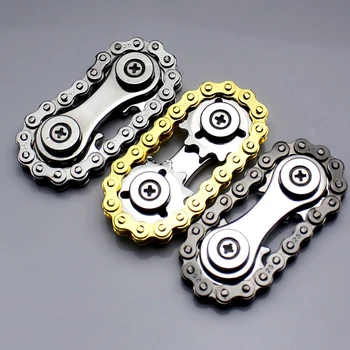 성인용 스프로킷 플라이휠 핑거팁 자이로 피젯 스피너, 스트레스 방지 불안 금속 자전거 체인, EDC 스피너 피젯 장난감, 신제품